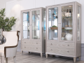 Витрина 2-х дверная Невада A (Неоклассика, массив дерева) для квартиры